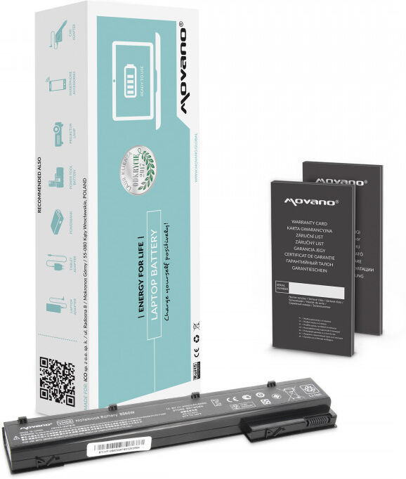 Movano Batteria per HP EliteBook 8560w, 8760w / 14,8V (14,4V) 4400 mAh