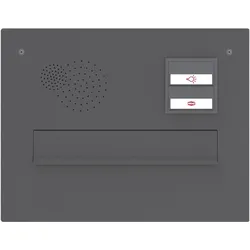 Renz, Briefkasten, Frontplatte eckig, 360 x 280 mm, Stahl anthrazitgrau RAL 7016