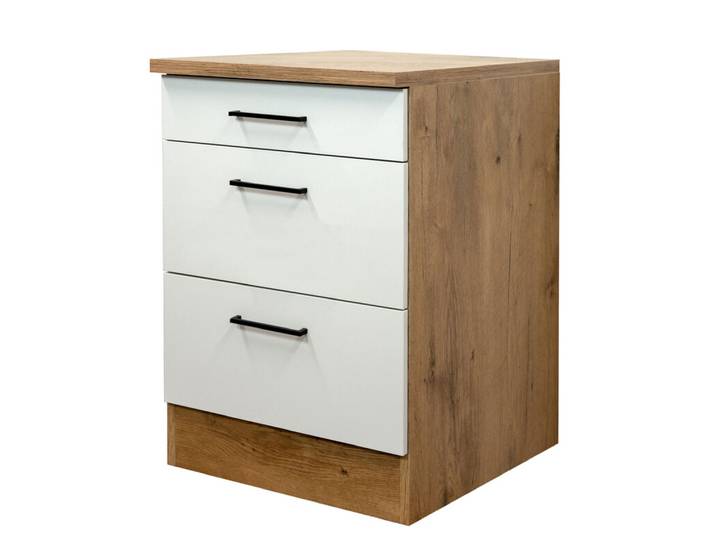 Küchen Unterschrank AVILA II Eiche /weiß matt