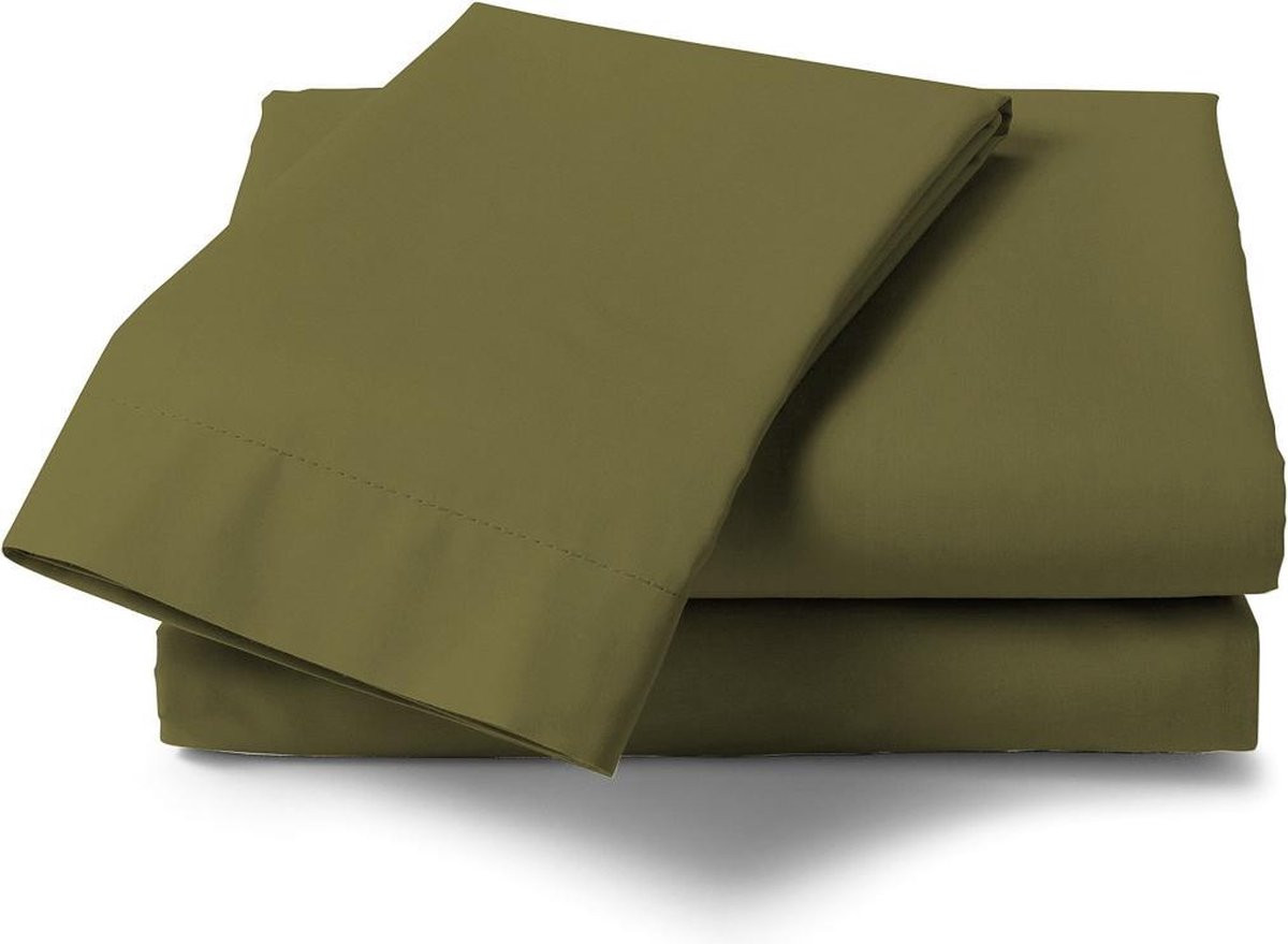 Heckettlane Perkal Laken voor volwassenen, Burnt Olive, 160x260 cm