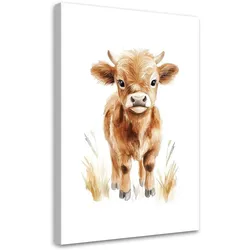 LEINWANDBILD Wandbild modern Kuh Tiere 60x90cm