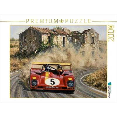 CALVENDO Puzzle Erstmals bei der Targa Florio startend, hatte Ickx mit dem Ferrari 312PB Pech und fiel aus. | 2000 Teile Lege-Größe 90x67cm