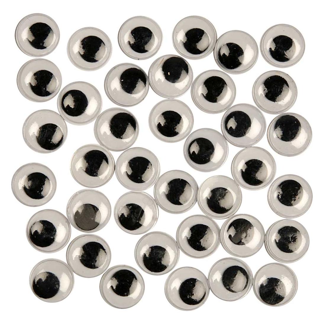 Creativ Company Brillenaugen, nicht selbstklebend, 12 mm, 1000 Stück. (5707167906088)
