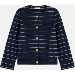 Cardigan mit goldfarbenen Knöpfen Blau L