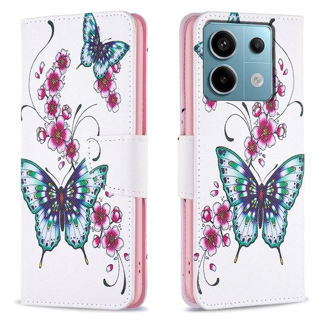 Cover-Discount Xiaomi Redmi Note 13 Pro - Etui Hülle Schmetterling weiss (Xiaomi Redmi Note 13 Pro 5G) (EDA004702105G)