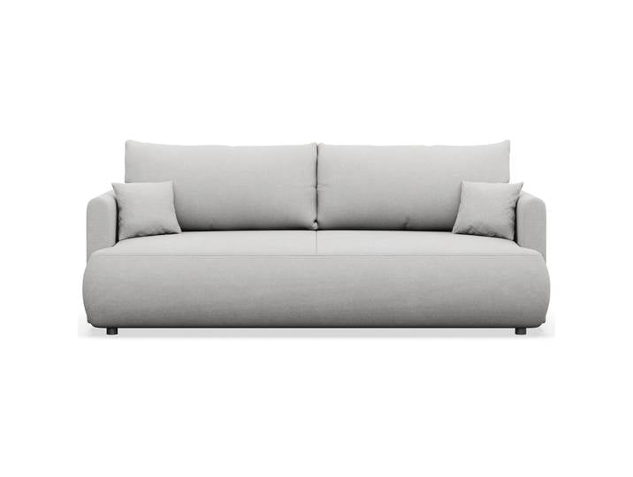 Dreisitziges ausklappbares Sofa Ovo Mini mit Stauraum, hellgrauer