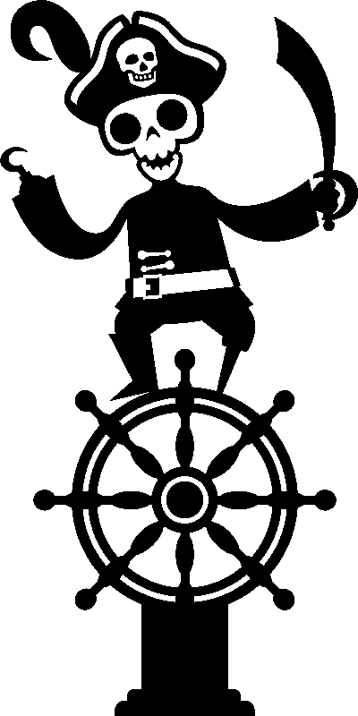 Ambiance-sticker Sticker Pirates capitaine de bateau