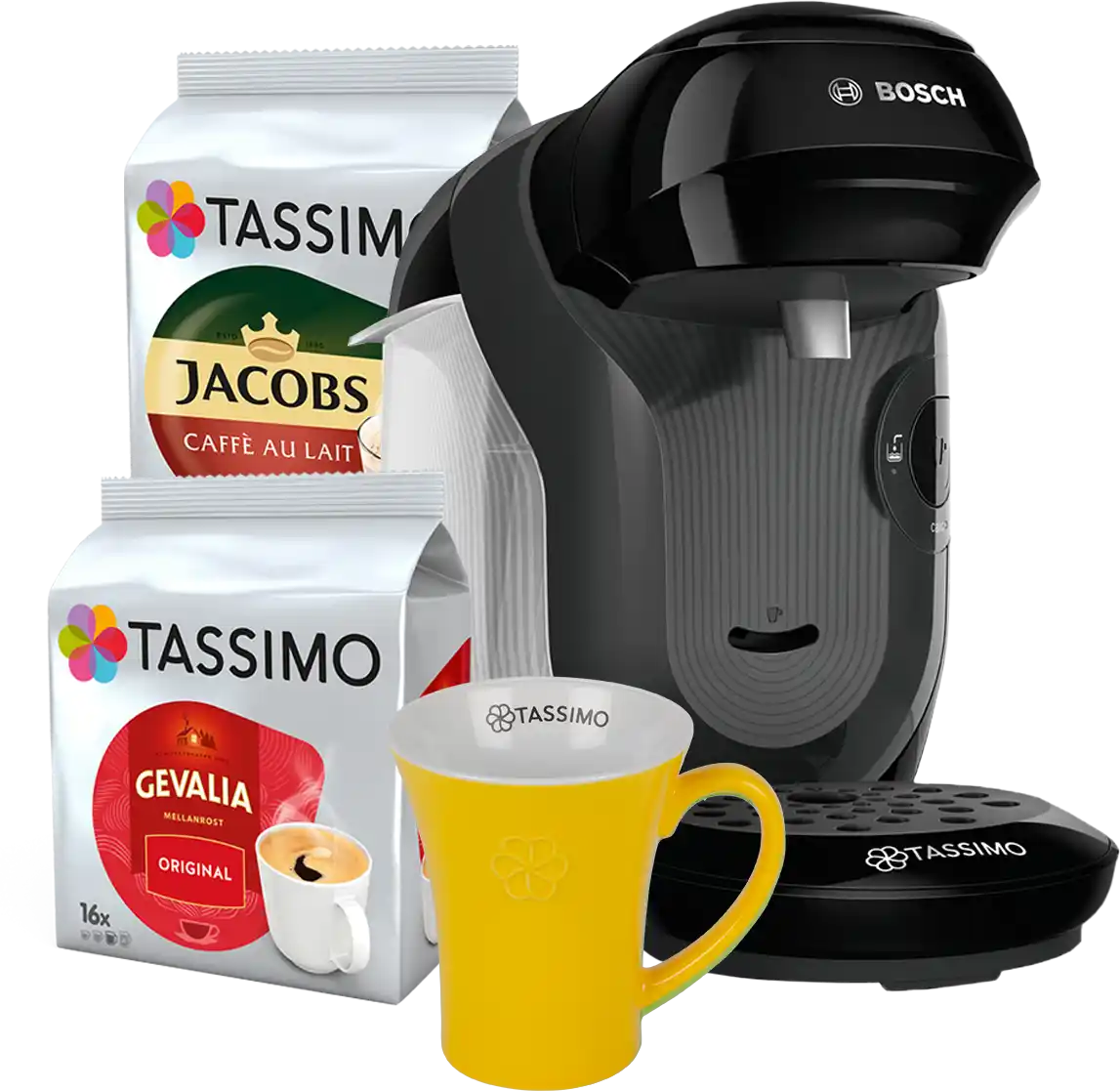 Tassimo Bosch   Style (zwart) - +2 pakketten capsules