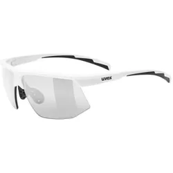 Uvex, Unisex, Sportbrille, aerios V (White, Variomatic Smoke), Weiss