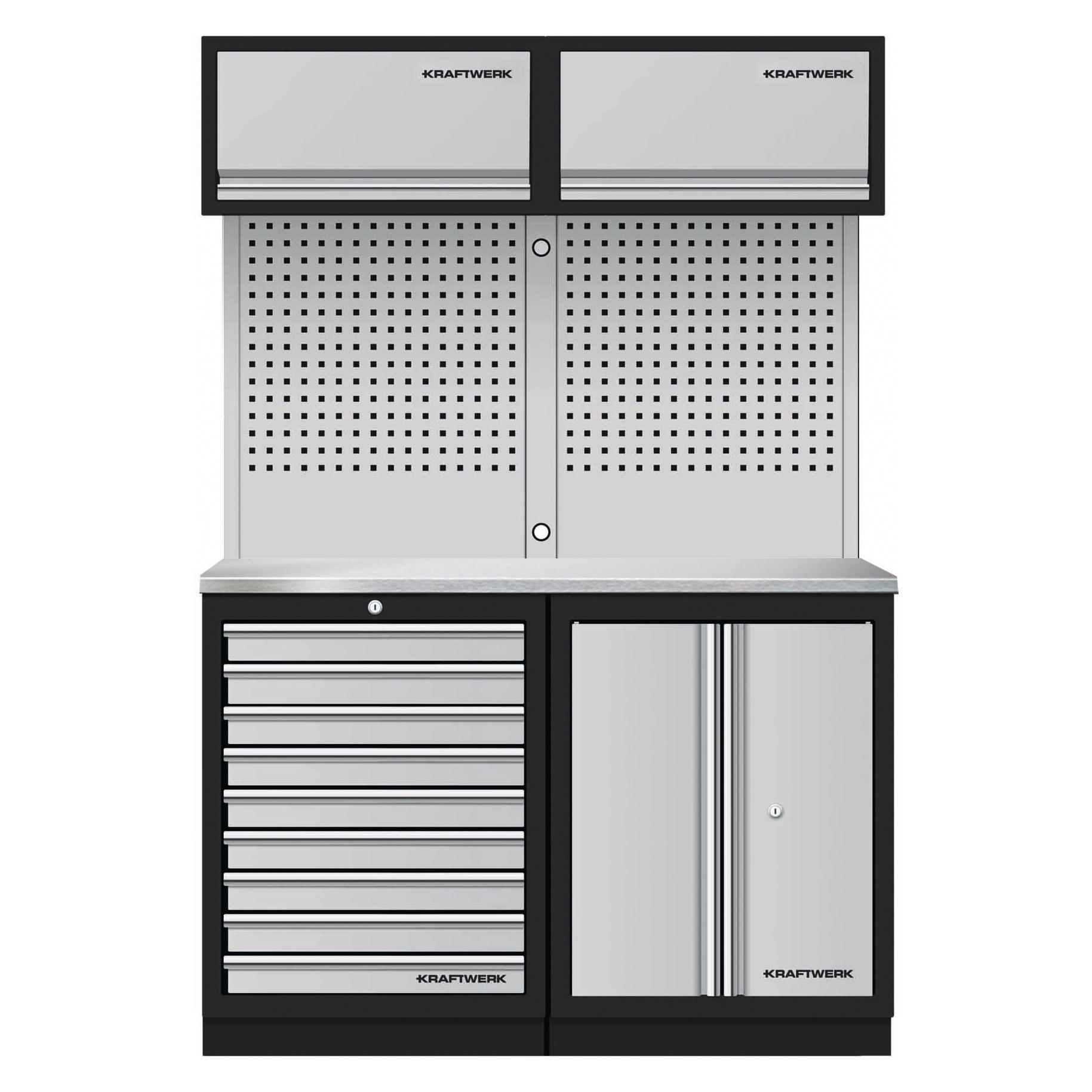 Kraftwerk Mobilio 2er Kombi Oberschrank, Edelstahl (136 cm, 200 cm) (3964K-9S-K2IX)