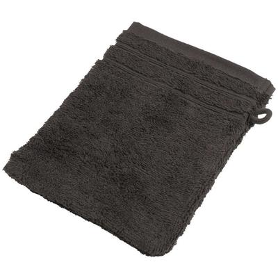 Waschhandschuh WEWO FASHION "9518W", grau (anthrazit), B:16cm L:21cm, Frottee, Waschlappen, saugstark