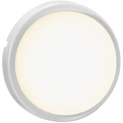 Nordlux Outdoor Aufbau-Außenleuchte CUBA ENERGY, rund, 11W, 3000K, 700lm, IP54, weiß, Glas opal weiß, Weiß / Glas opal NORD-2019161001