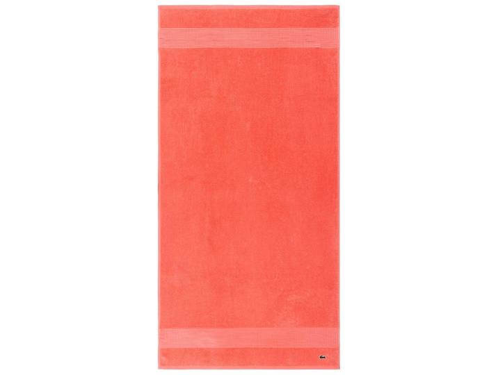 Duschtuch LACOSTE LLECROCO , rot (papaye), B:70cm L:140cm, Frottier, Obermaterial: 100% Baumwolle, Handtücher, Duschtuch, mit Label-Applikationen