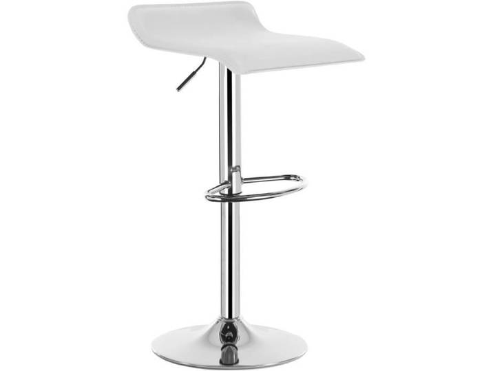 WOLTU Tabouret de bar en similicuir Tabouret de bar pivotant hauteur réglable Blanc