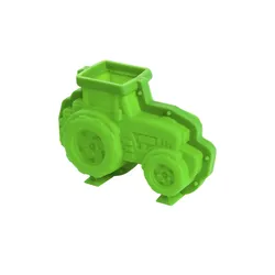 Birkmann Motivbackfom "Traktor"   , grün , Stahlblech , Maße (cm): B: 24,5 H: 16 T: 10.0