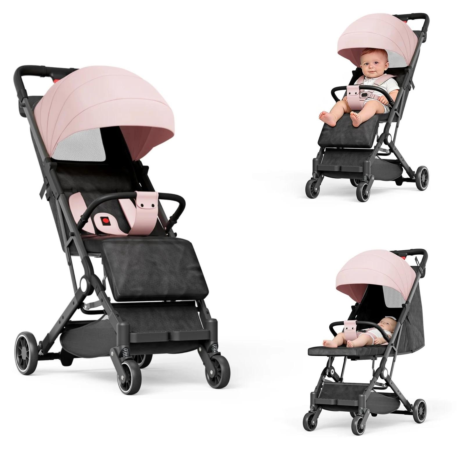 Leichter faltbarer Kinderwagen mit 360°-Drehrädern