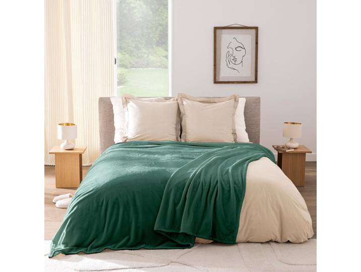 Couverture verte 220x240 Flanou