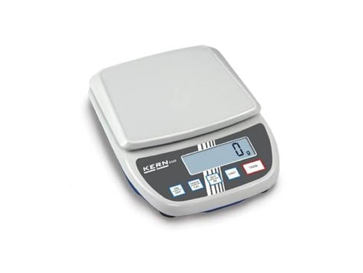 KERN Modello EMS Präzisionswaage, 12kg Wägebereich MAX, 100mg Reproduzierbarkeit, Hellgrau/Grau