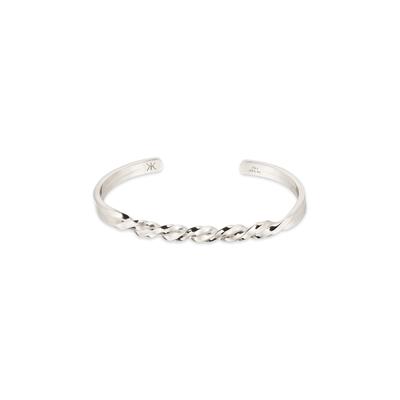 Armreif KUZZOI "Armband Armreif Twist Look 925 Sterling Silber" Gr. 18, silber, Armbänder, Herren, Silber 925 (Sterlingsilber), Armreif