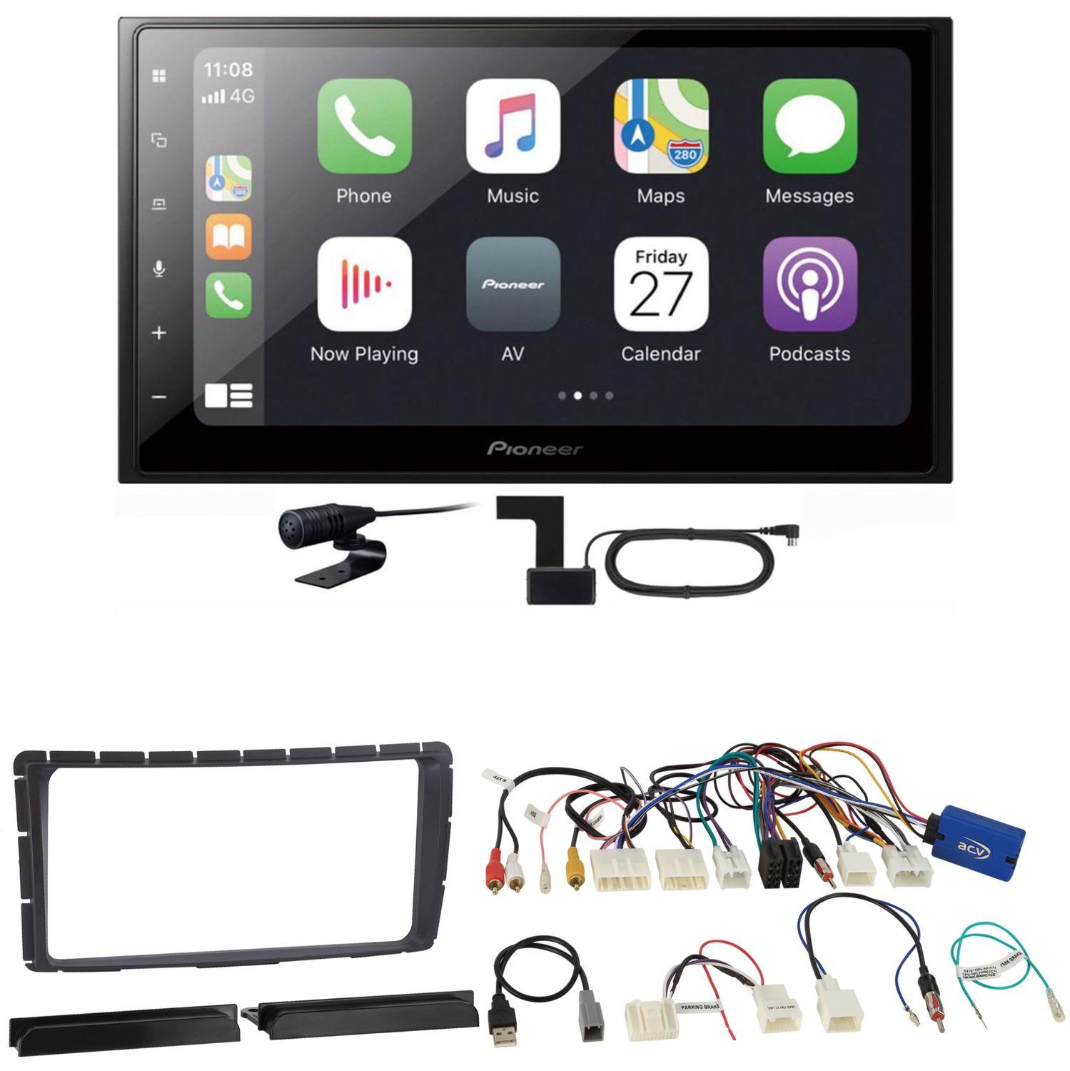 Pioneer SPH-DA250DAB CarPlay Android Auto Einbauset für Toyota Hilux ab 2011