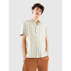 Brixton Cru Stripe Hemd beige / pne ndle / acqtc gree Gr. M
