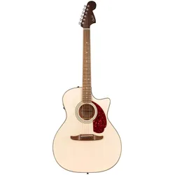 Fender California Deluxe Newporter CE White Blonde - Westerngitarre