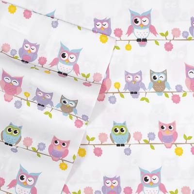 Sweet Home Collection Owls Kids Sheet Set