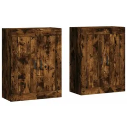 vidaXL Wandschränke 2 Stk. Räuchereiche Holzwerkstoff