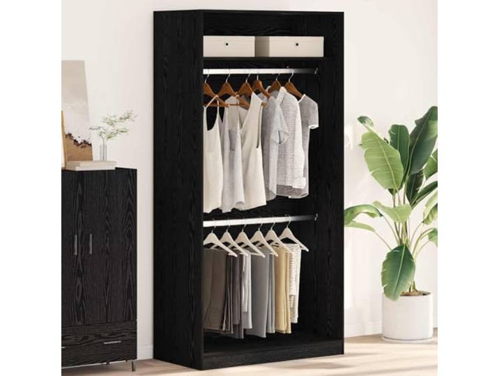 HKLGBVCR Schrank Eiche Schwarz 100 x 50 x 200 cm Holz