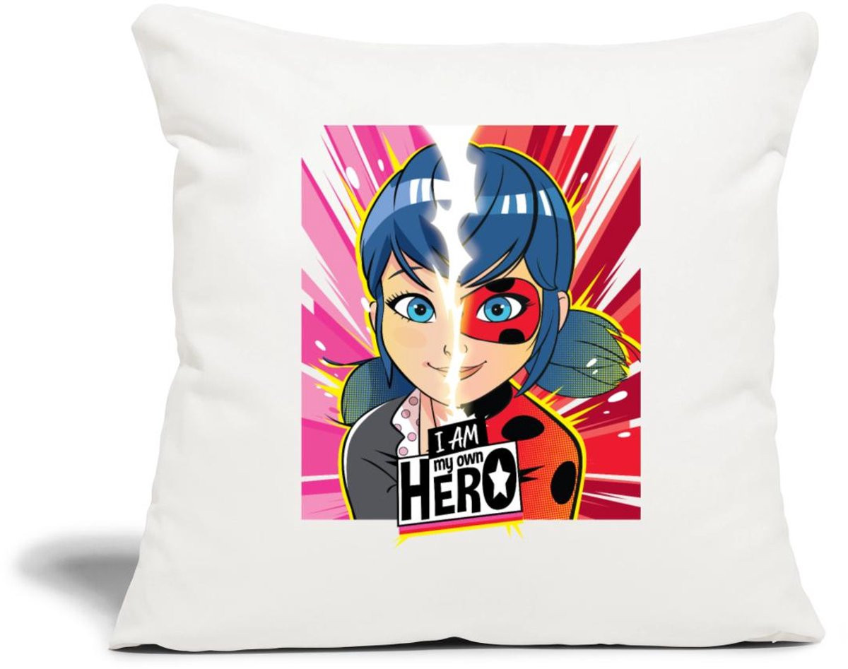 Miraculous I Am My Own Hero Ladybug Marinette Sierkussenhoes van Spreadshirt, 45 x 45 cm