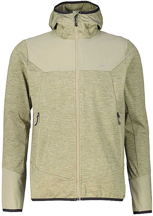 MERU Herren Fleecejacke Faxe Powerstretch Hoodie hellbraun   M M