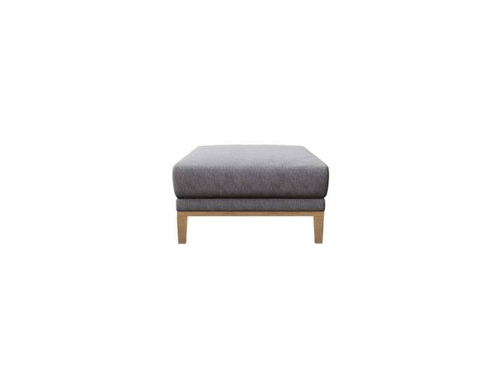 Pouf en polyester gris foncé