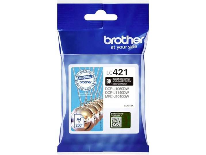 Brother LC421BK Cartouche d’Encre tranparente Originale Noir