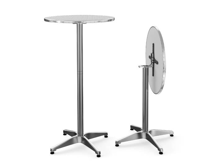 Bistrotisch Stehtisch Alu rund 60 x 72-112 cm