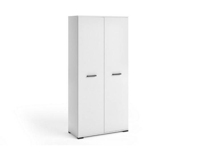 Masseno Drehtürenschrank ALBANO 90 cm Kleiderschrank 2 Türen Schlafzimmerschrank Weiß