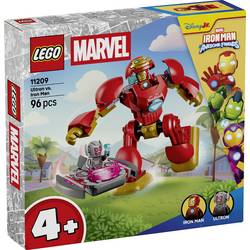 LEGO DISNEY 11209 LEGO® DISNEY Marvel Iron Man und Seine Fantastischen Freunde Ultron vs. Iron Man; Bauspielzeug mit 2 Minifiguren, ein Mech und ein Flieger