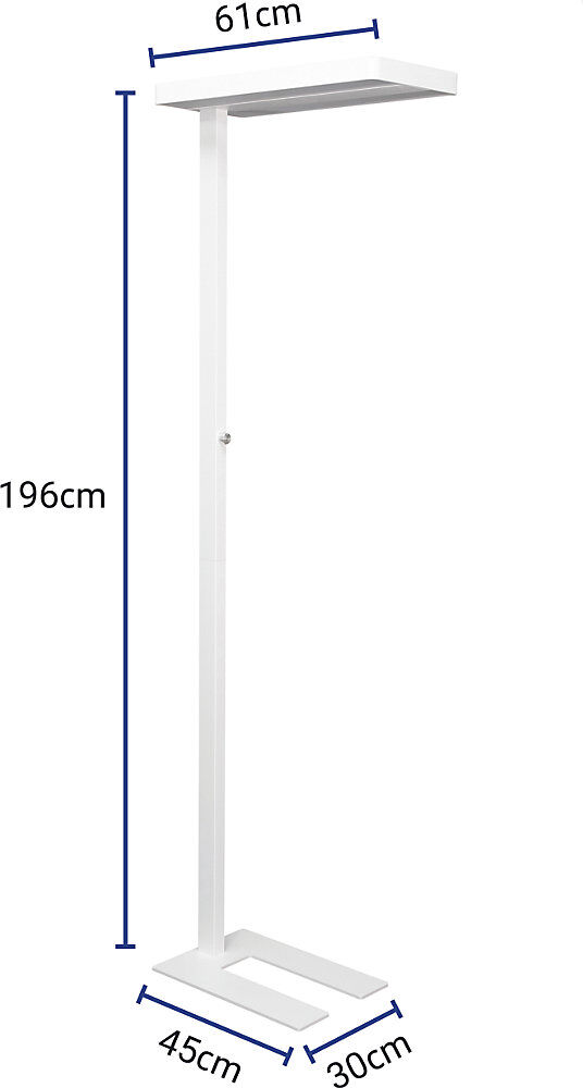 LED-Standleuchte MAULjaval, dimmbar, RAL 9003 signalweiß, CH MAUL