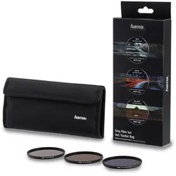 72 mm Grau-Filter Set m. Tasche ND8 / ND64 / ND1000