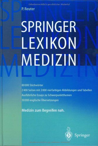 Peter Reuter - Springer Lexikon Medizin (Springer-Wörterbuch) - Preis vom 17.10.2026 19:25:27 h