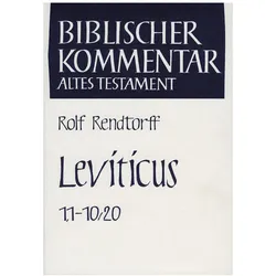 Leviticus (1,1-10,20), Fachbücher von Rolf Rendtorff
