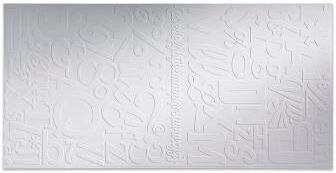 Fasade FASÄDE Alphabet 4-foot x 8-foot PVC Wall Panel in Matte White
