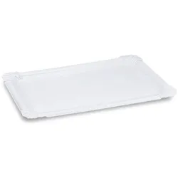 Pappteller weiß 17,5 x 25 cm