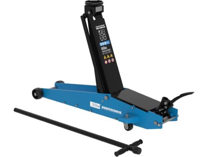 Güde GRH 2/800HD Rangierwagenheber - 2 Tonnen Hubkraft, 12 Zentimeter Lastteller-Durchmesser, min. 14,5 bis max. 80 Zentimeter Hubhöhe, Fußpedal, extra Langer Rahmen, große Hubhöhe für Landwirtschaft