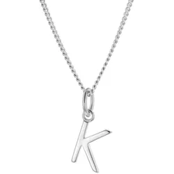 trendor 15210-K Damen-Halskette mit Buchstabe K Anhänger Silber 925, 40 cm
