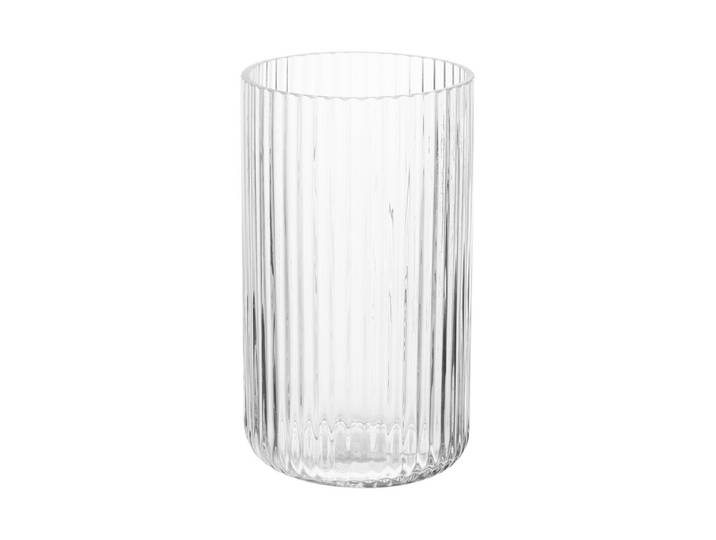 Glasvase mit Rillen h26cm