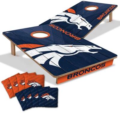 Skip's Garage Denver Broncos NFL Tailgate Cornhole Board Set