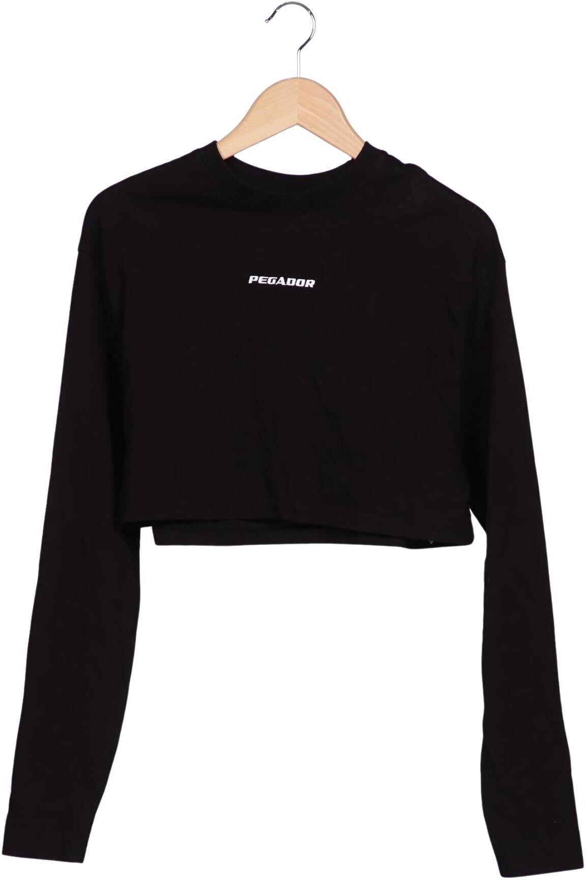Pegador Damen Langarmshirt, Schwarz, Gr. XS, Baumwolle - Second Hand