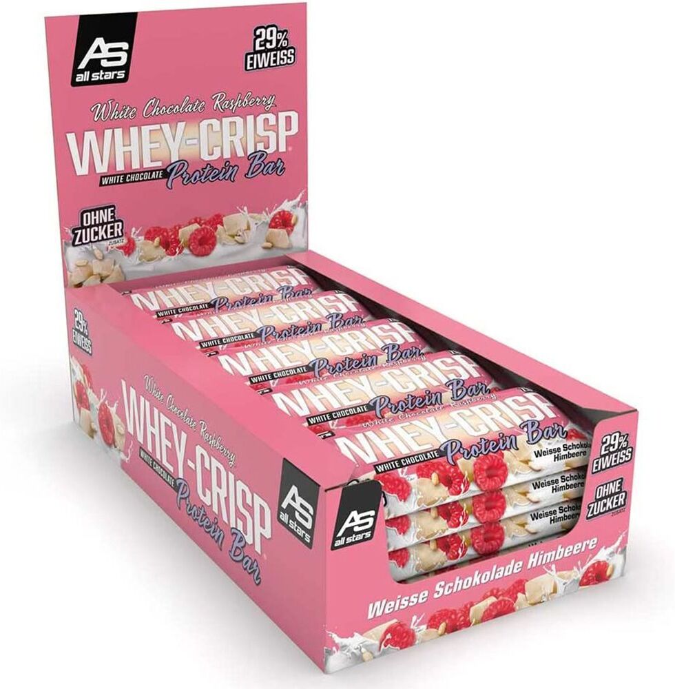 All Stars Whey-Crisp Bar White Chocolate Raspberry Crunch 25x50 g Riegel