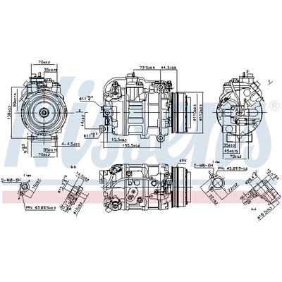 NISSENS Kompressor, Klimaanlage 890218 für ALPINA