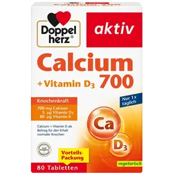 DOPPELHERZ Calcium 700+Vitamin D3 Tabletten 80 St